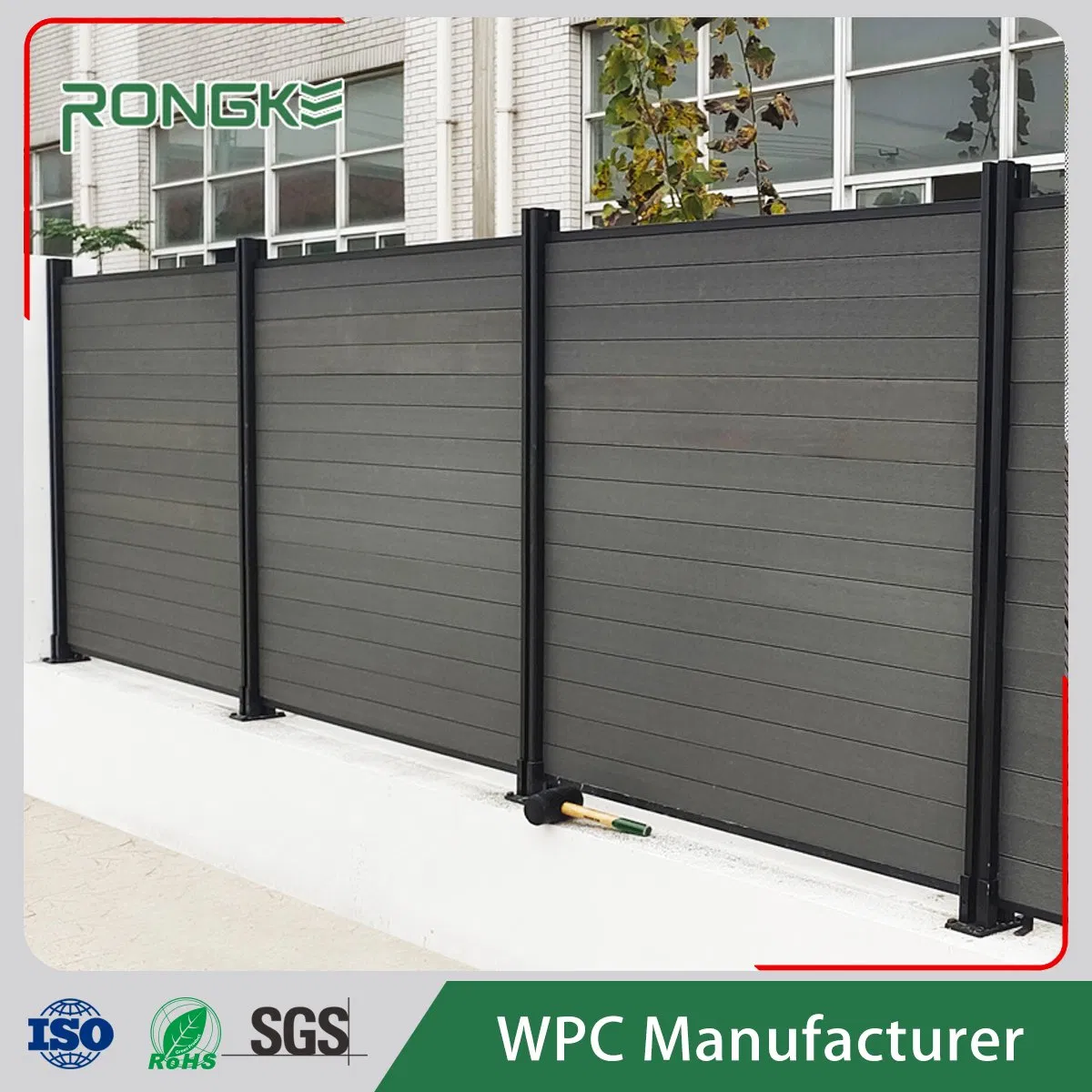 China Wholesale Waterproof Wood Composite Plastic Fence Panel for Courtyard Garden Fencing