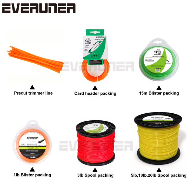 EVERUNER grass trimmer head spare part Monofilament Nylon Grass Trimmer Line