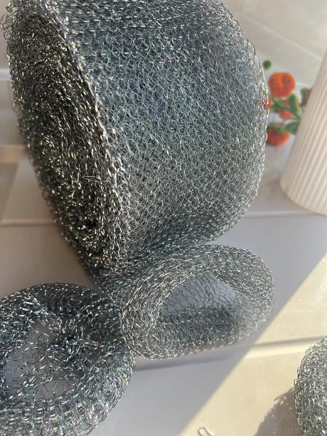 Сетчатая губка из нержавеющей стали для чистки посуды