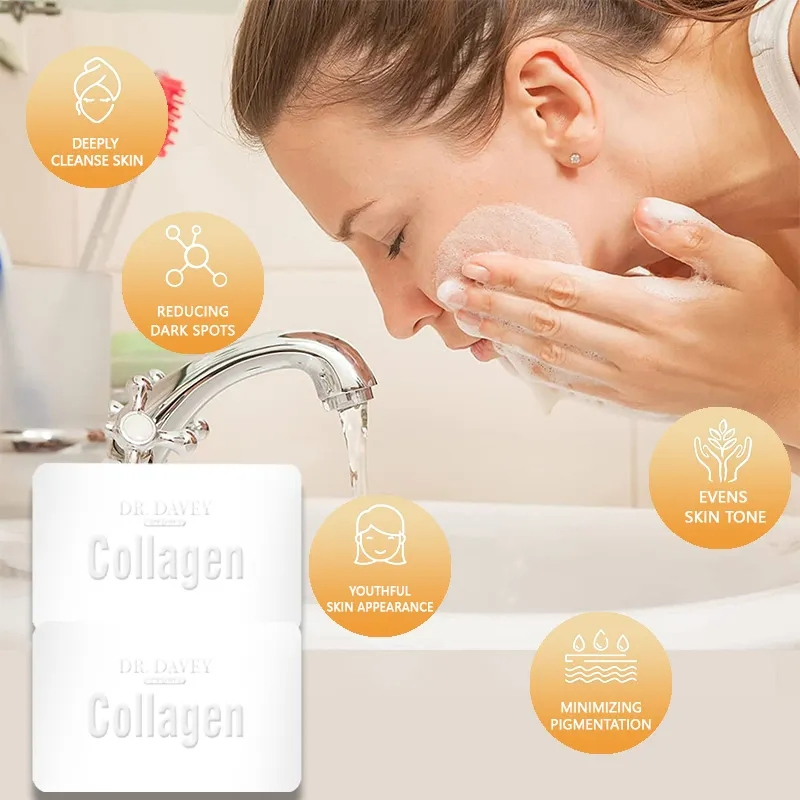 Collagen Facial Soap Double Whitening Made with 100% Pure Collagen New Soap