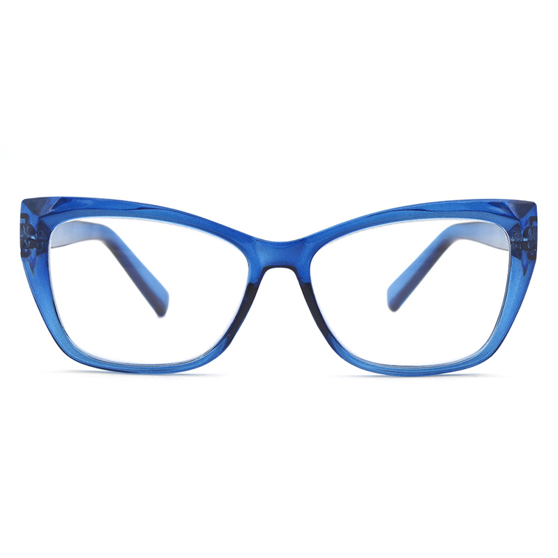 Butterfly Big Size Transparent Color Option Plastic Fashion Reading Glasses with Flexible Hinge for Women