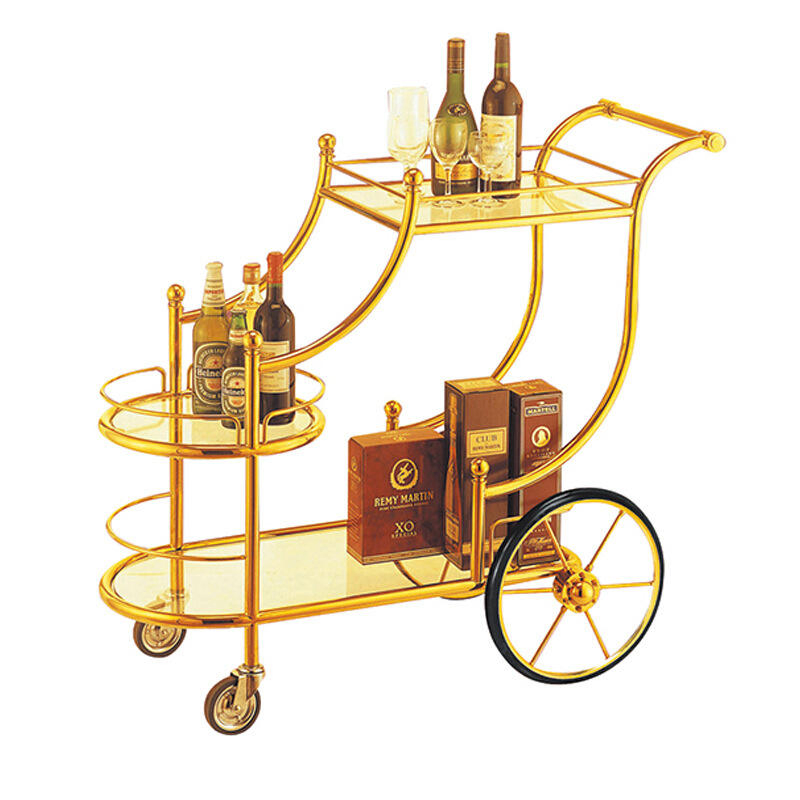 Hotel Service, Wine Cart, Metal Three-Layer Handcart