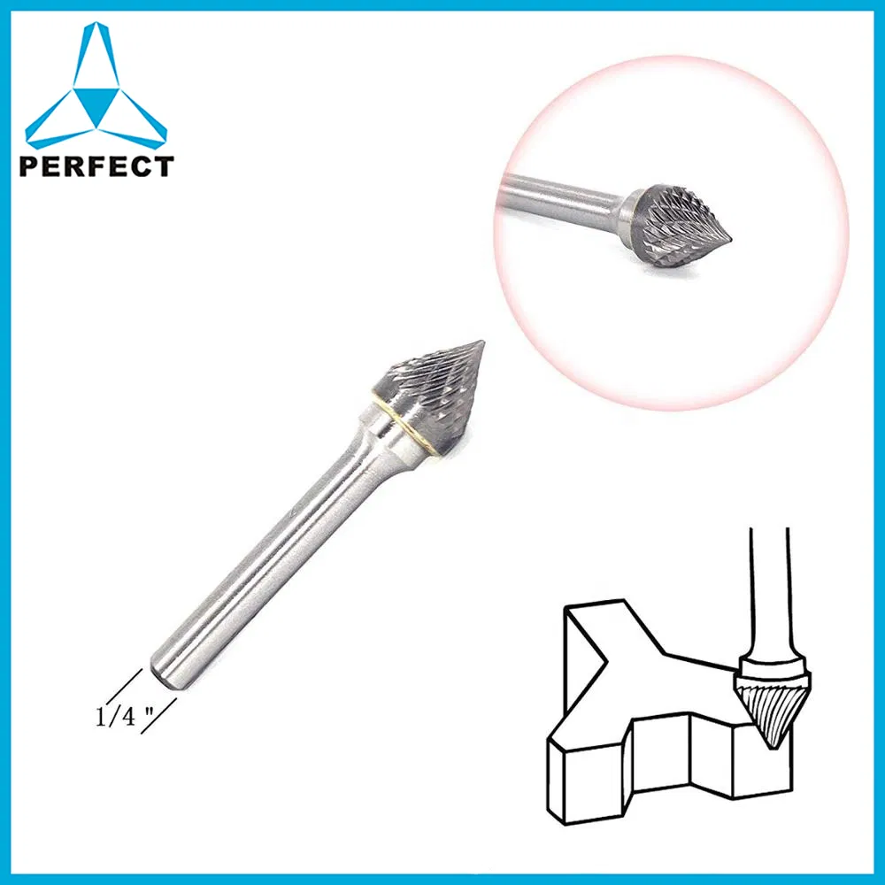 J Style Cone 60 Deg Shape Micro Grain Rotary Burr