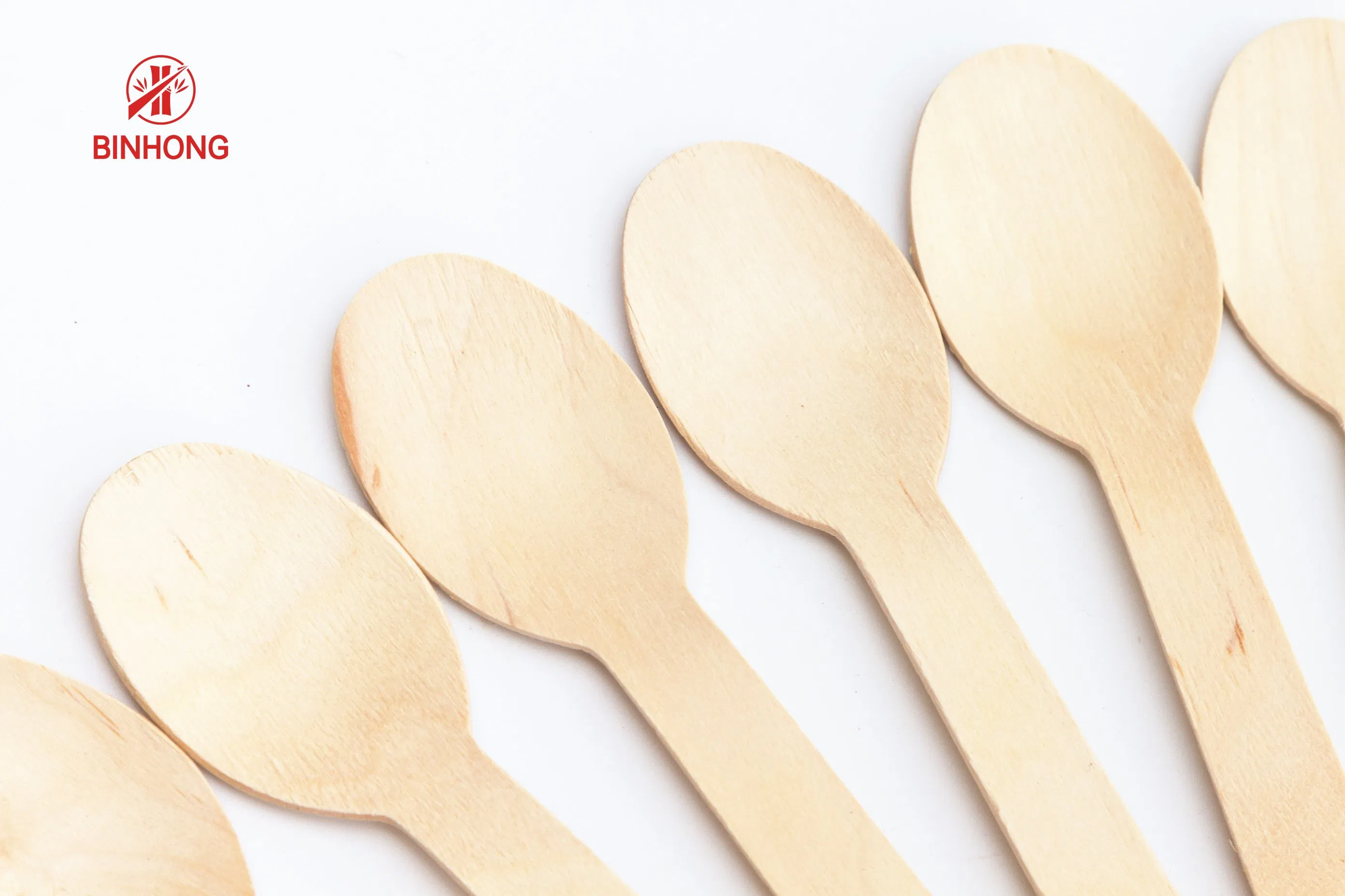 100% Birch Wooden Disposable Spoon