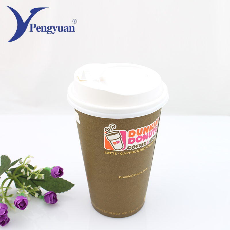 Customized Disposable Single Wall Insulated Vending Coffee Paper Cup with Lid