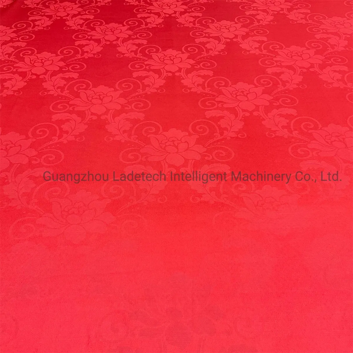 High Quality Red Color 50-80 Grams Mattress Printed Polyester Tricot Knitted Fabric