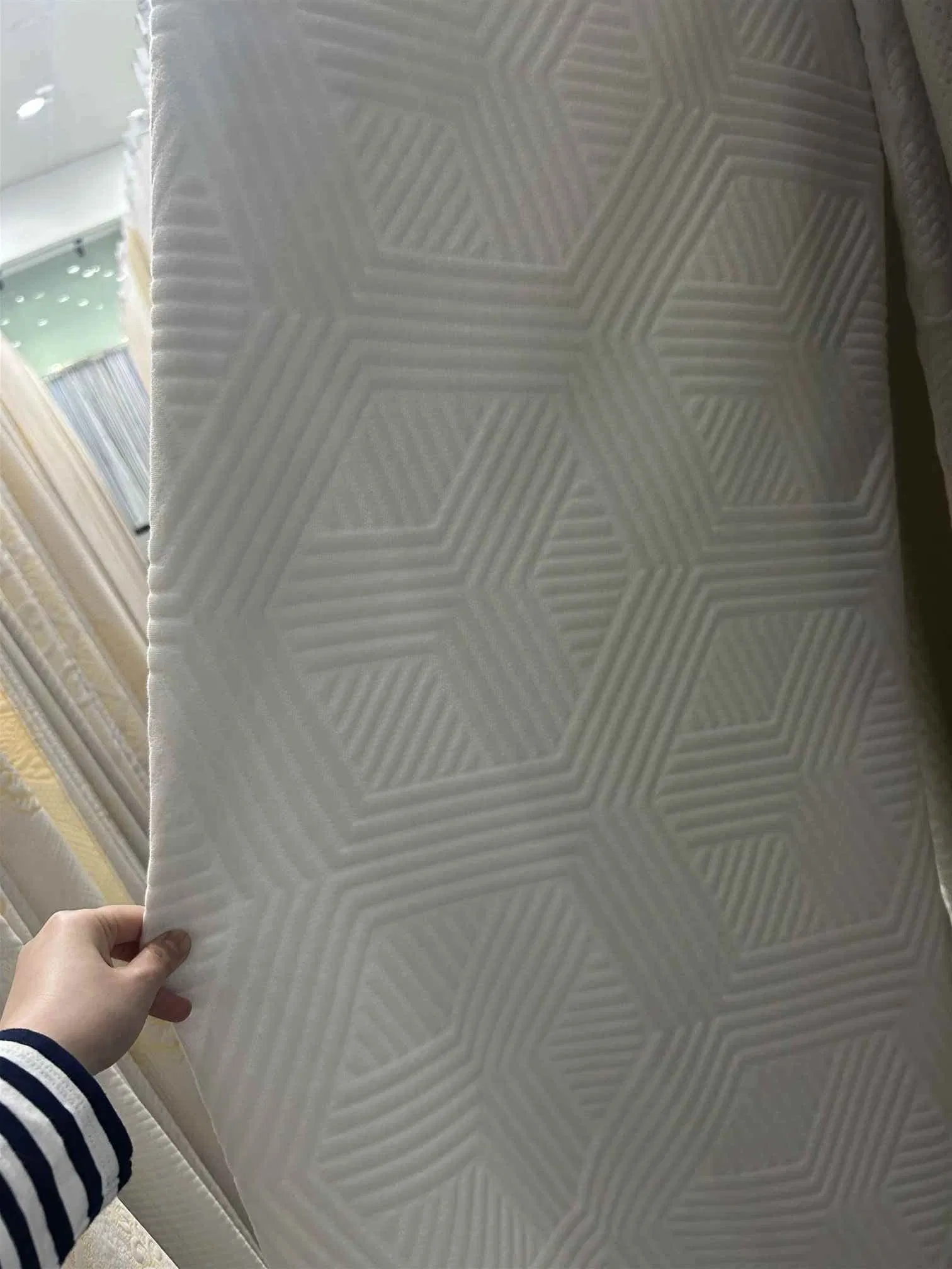 Mattress Polyester Cotton Ticking Jacquard Knitted Fabric 180-450gsm Available