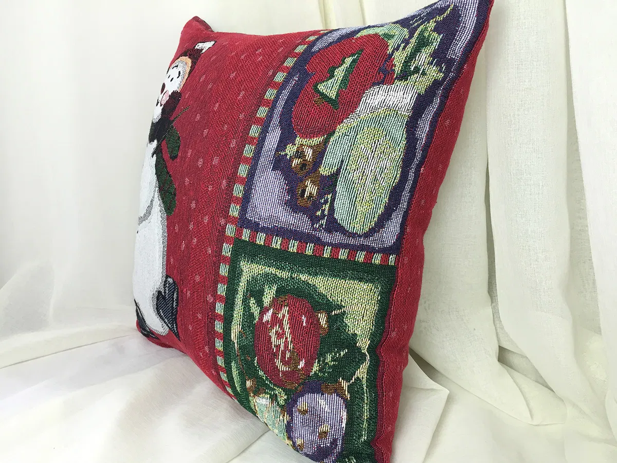 Hot Sale Christmas Cushion Cover Festival Pillow Cases Customized Jacquard Woven Cushion Cover