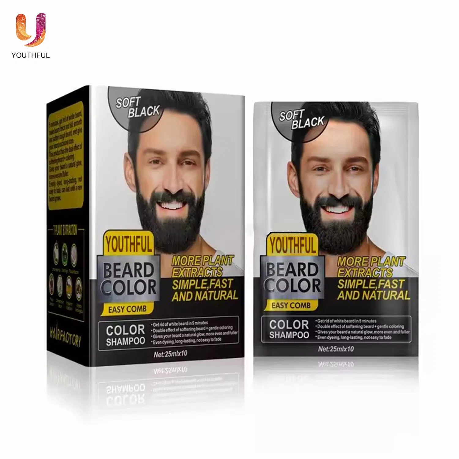 Organic Rosemary Beard Dye Shampoo Suitable for Men