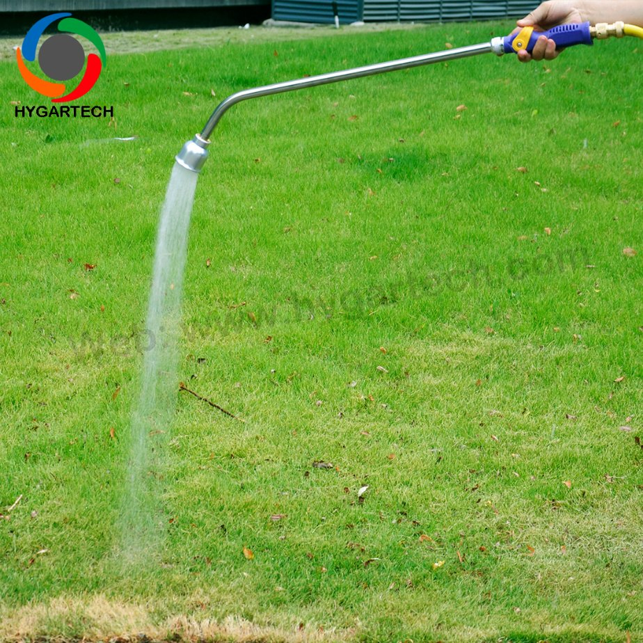 Metal Soft-Rain Watering Wand with Thumb Control Valve and Comfortable Grip Holder