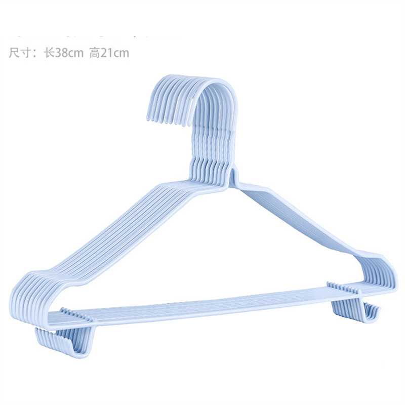 Household Children's Adult Clothes Drying Rack Clothes Hangers Wet Dry Dual-Use Plastic Dipped Clothing Hanger