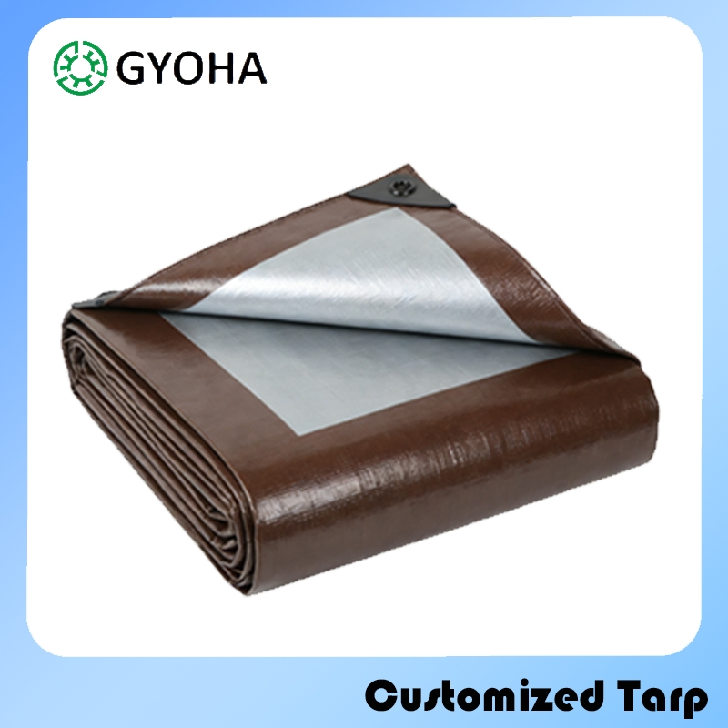 Multi-Color PE Sheet Tarpaulin 80GSM R/Blue 12'x16' for Protection