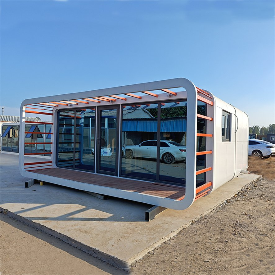 China Top Supplier Prefab Apple Cabin 20FT/30FT/40FT Modular Detachable House Made of Double Layer Insulated Sandwich Panel House for All Season Use Resort