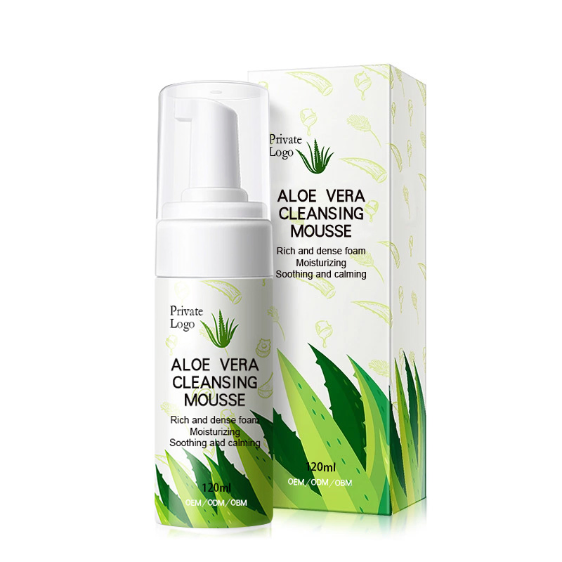 Organic Face Cleanser Oil Control Private Label Aloe Vera Foam Acne Treatment Facial Cleanser Cleansing Mousse