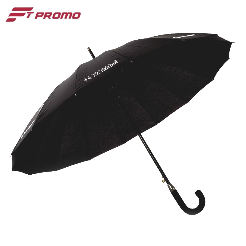 23*16k Auto Open Straight Umbrella for Pure Color