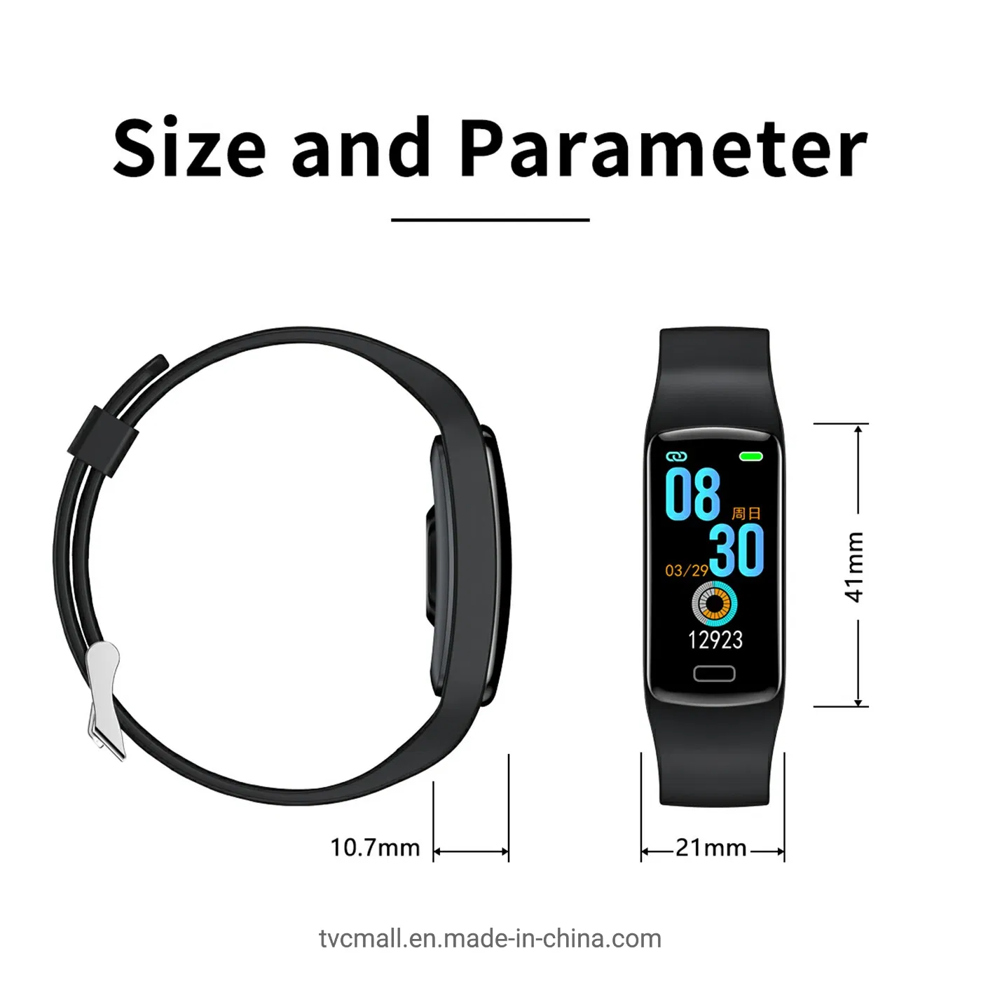 Умные часы H01c с цветным экраном 0.96 дюйма, черные