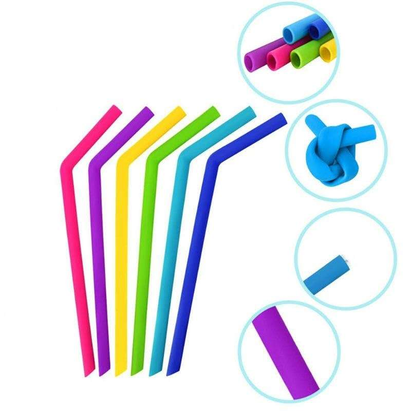 Reusable Folding Food Grade Silicone Drinking Straw