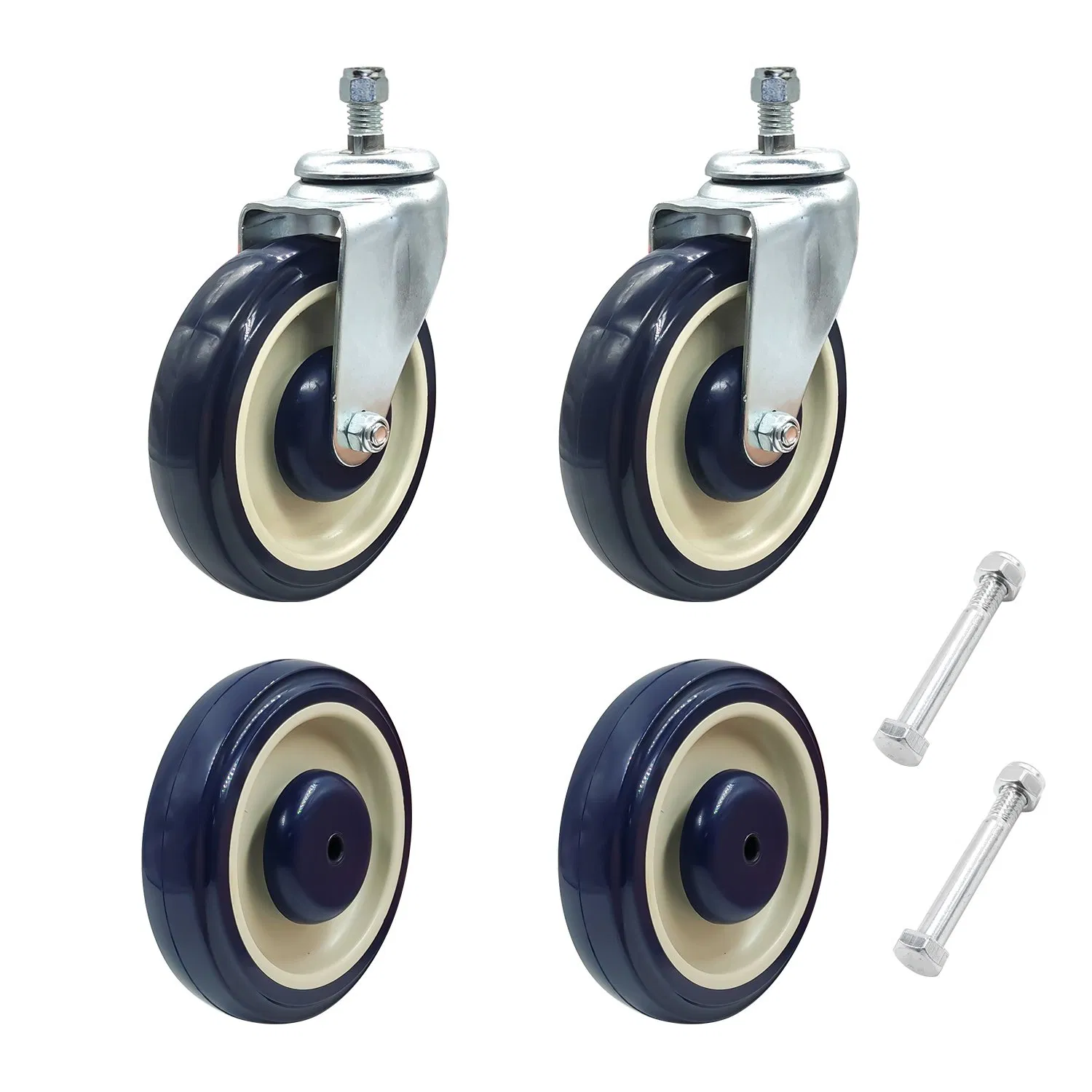 High Quality 5inch Replacment PU Wheel for The Shopping Cart Supermarket Accessory Wheel