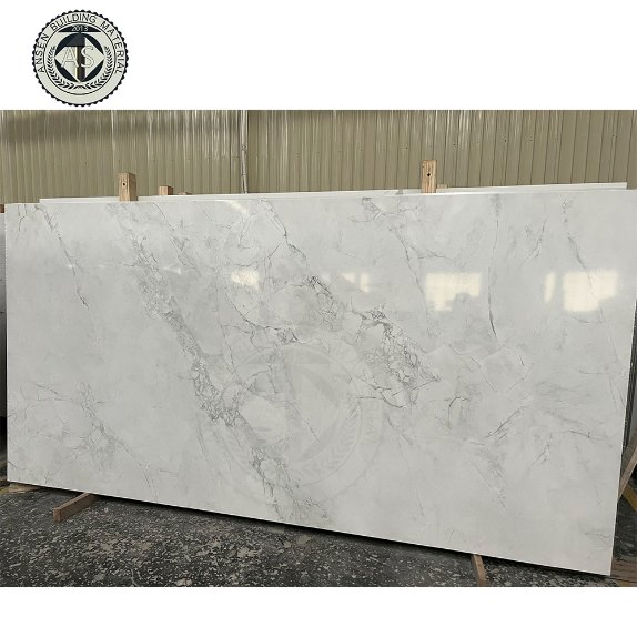 Artificial Printed Quartz Grey Quartz Stone Island Countertop Calacatta Quartz Slab Price