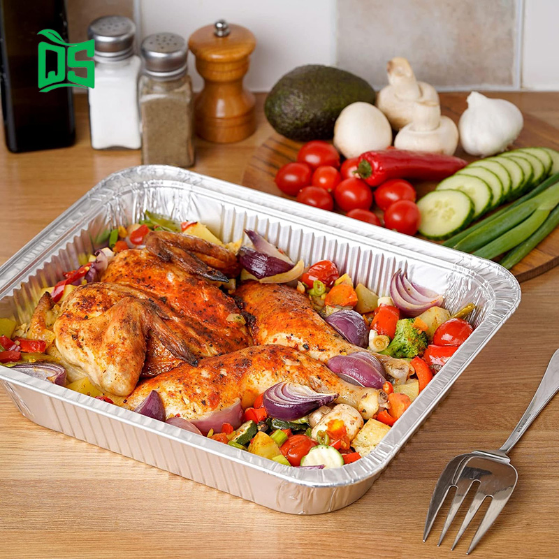 Disposable Aluminium Foil Baking Pan Cooking Aluminium Foil Baking Tray with Lid