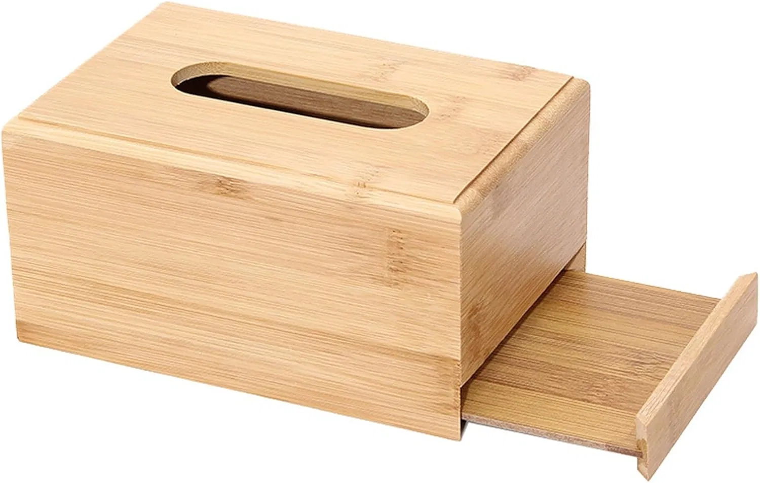 Bamboo Household Living Room Bedroom Office Desktop Tissue Box