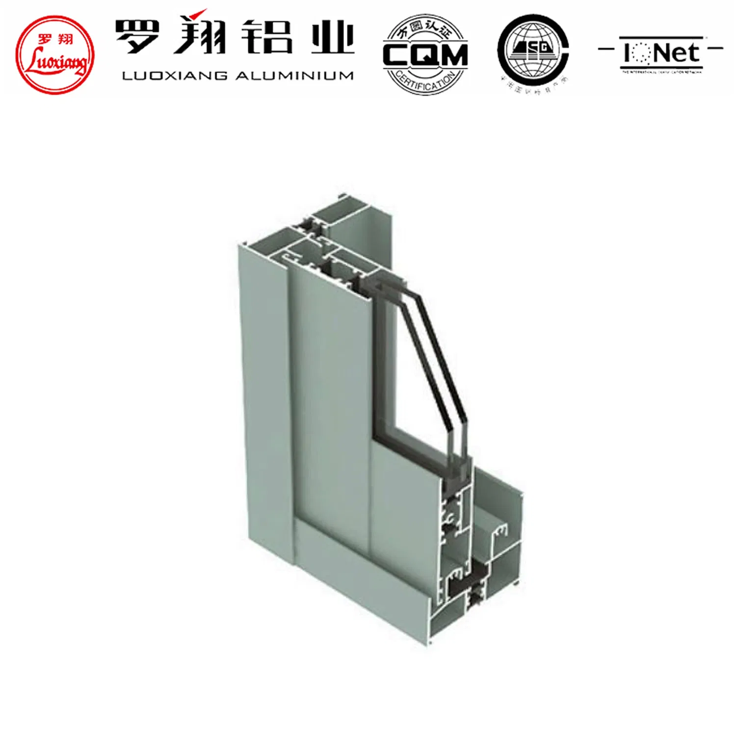 Aluminum Broken Bridge 14.8mm Slot Thermal Break Aluminum Sliding Window Extruded Profiles