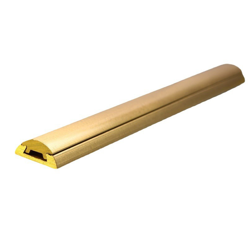 Fashionable Rectangular Armrest Copper Alloy Profiles Decorative Brass Handrail