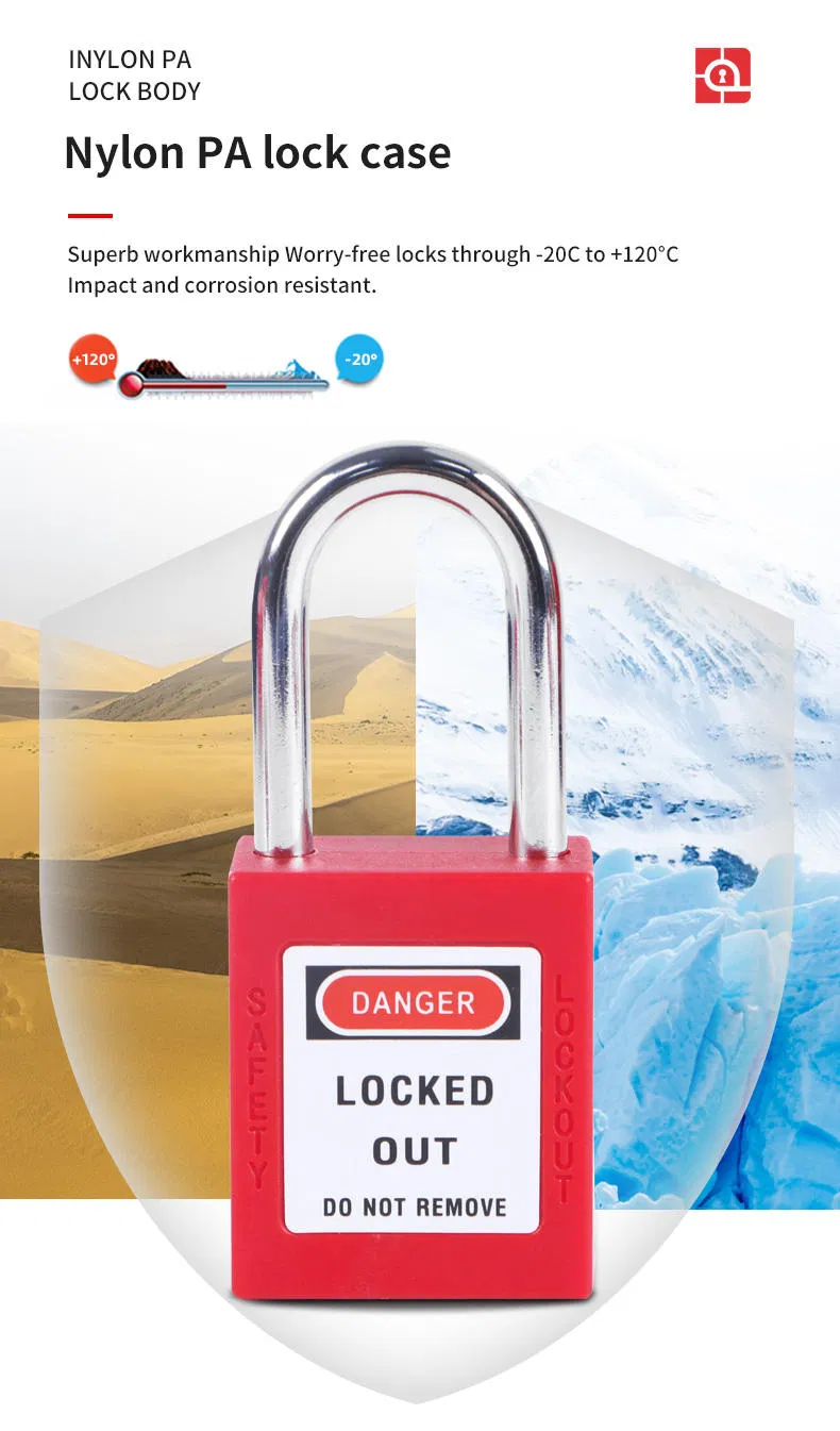 Qvand 38mm Loto Padlock Safety Lockout Locks Master Keyed Alike Padlocks