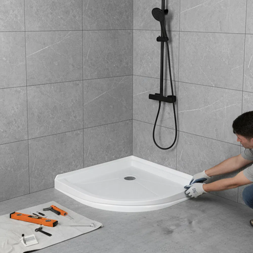 Premium 38X38 Shower Tray with Modern Enclosure for Wet Rooms