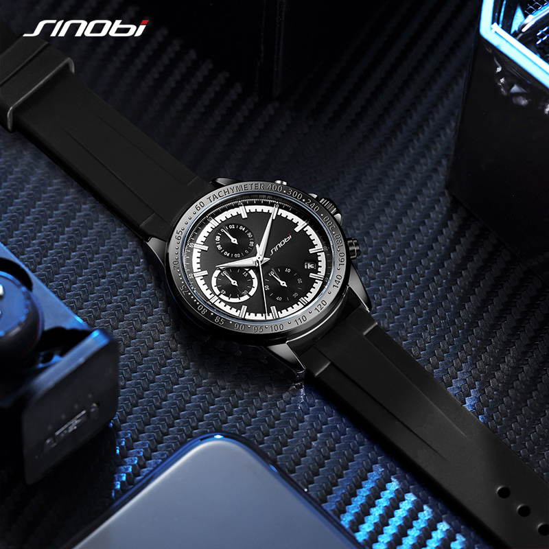 Hot Brand Sinobo S9885g Neutral Waterproof Calendar Men's Multi Functional Quartz Watch