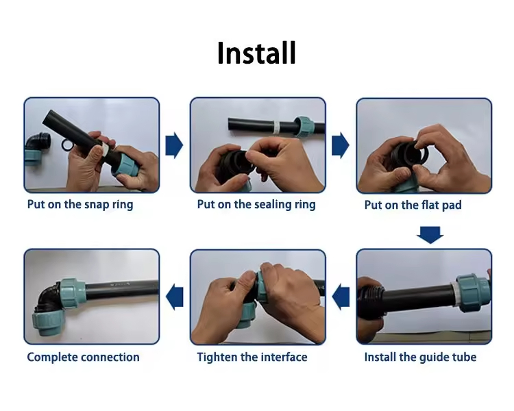 Ifan ASTM D3350 PP Compression Fittings 20-110mm Coupling HDPE Pipe Fitting