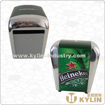 New Premium Crown Shape Tinplate Metal Napkin Dispenser