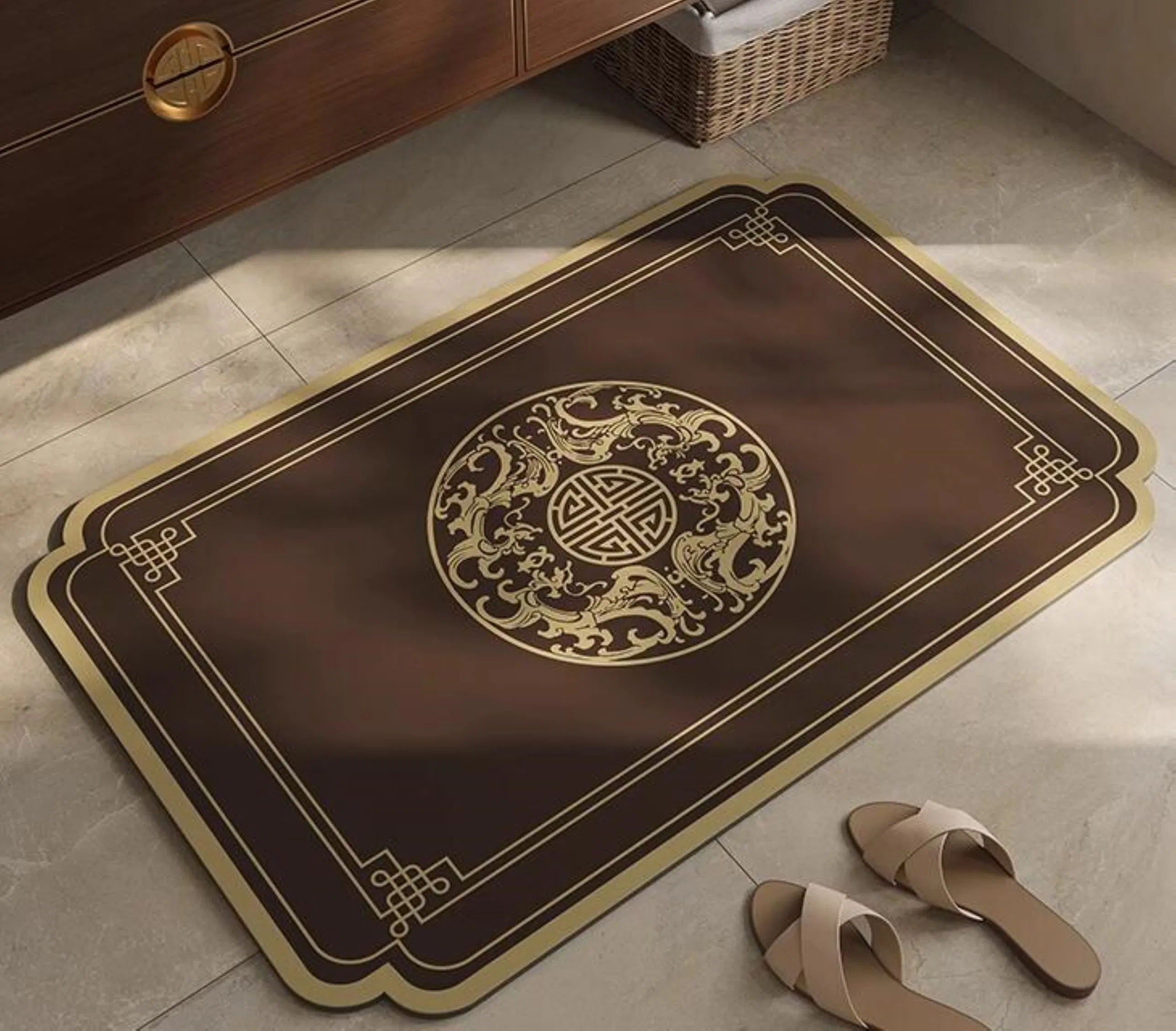 Cute Customized Super Absorbent Diatom Mud Bathroom Mat Kitchen Mat