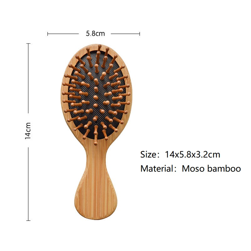 Personalized Bamboo Wooden Hair Styling Comb Manual Flat Beard Comb Brush