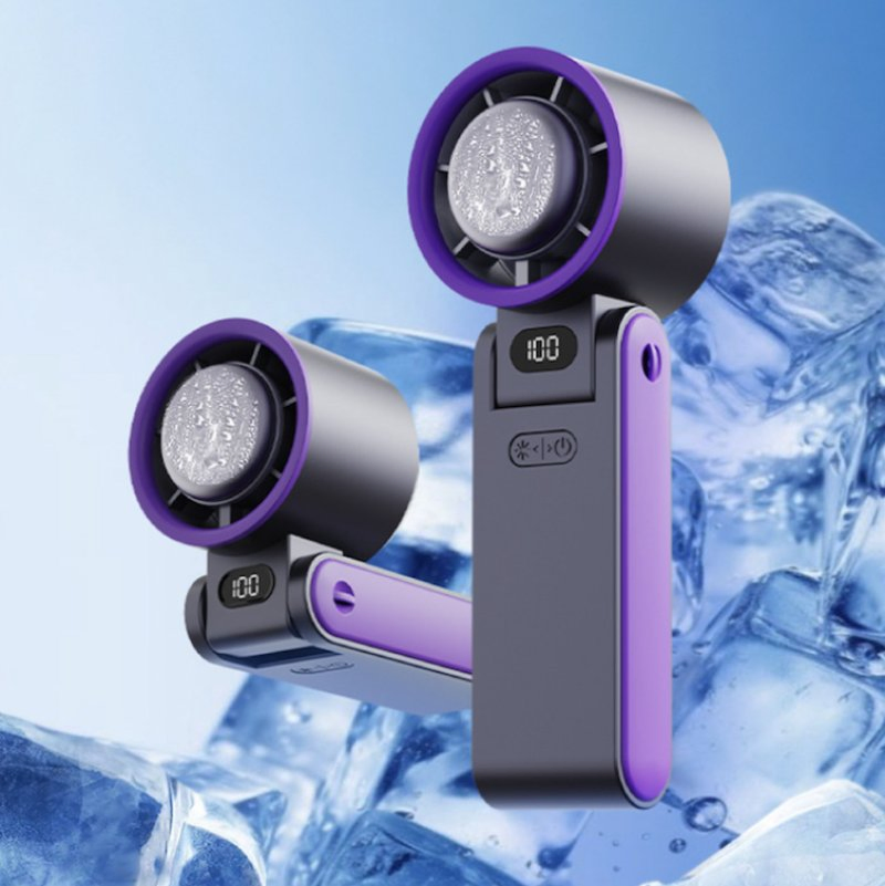Ultra-Portable High-Speed Folding Neck Fan with Turbo Cooling