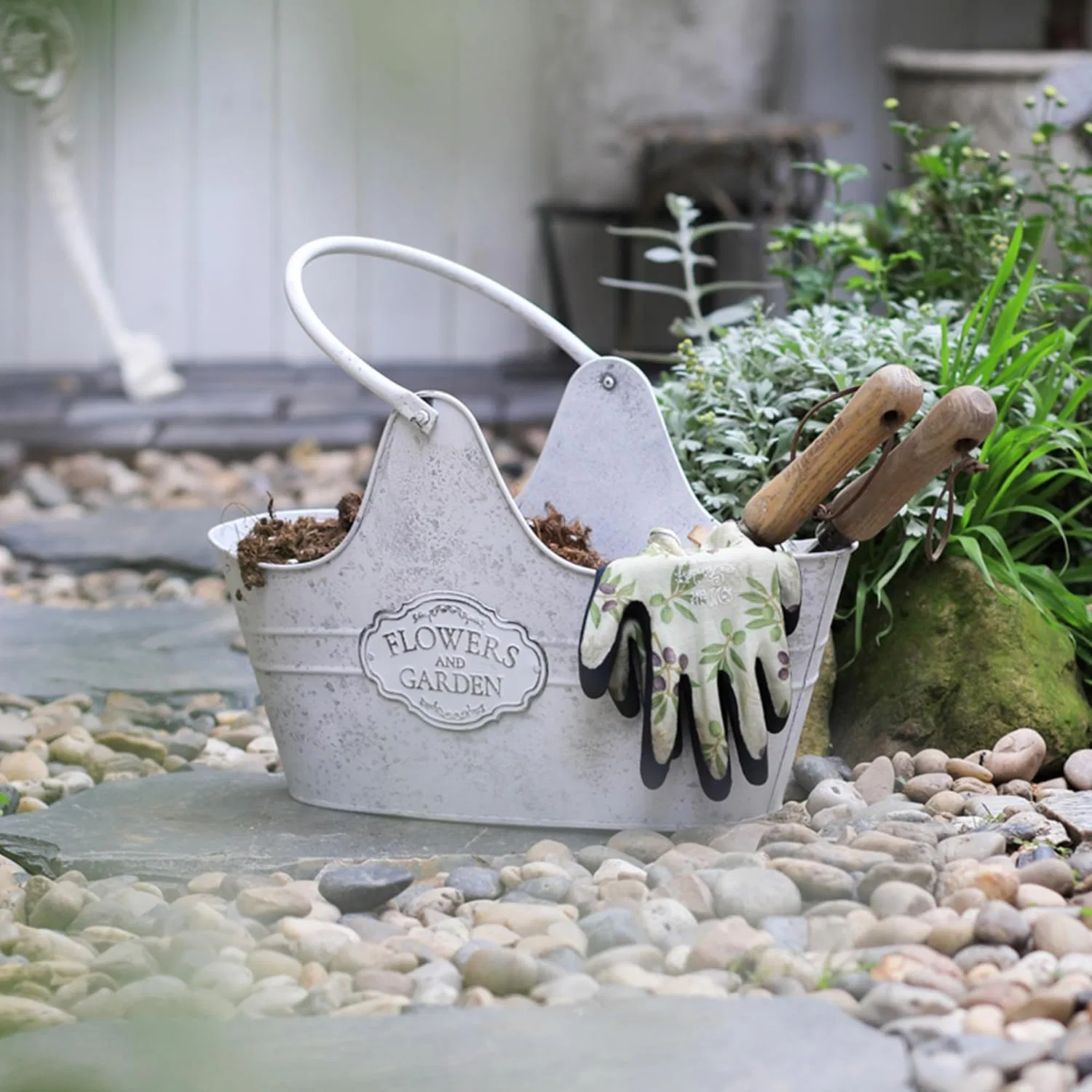 Wedding Party Home Decor Accents Vintage Rustic Farmhouse Metal Planter