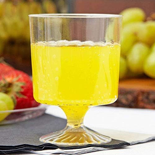 Elegant Clear Plastic Wine Glasses for Tastings and Samples