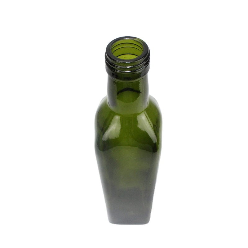 100ml 150ml 250ml 500ml 750ml 1000ml Clear Green Square Glass Olive Oil Bottle with Screw Cap