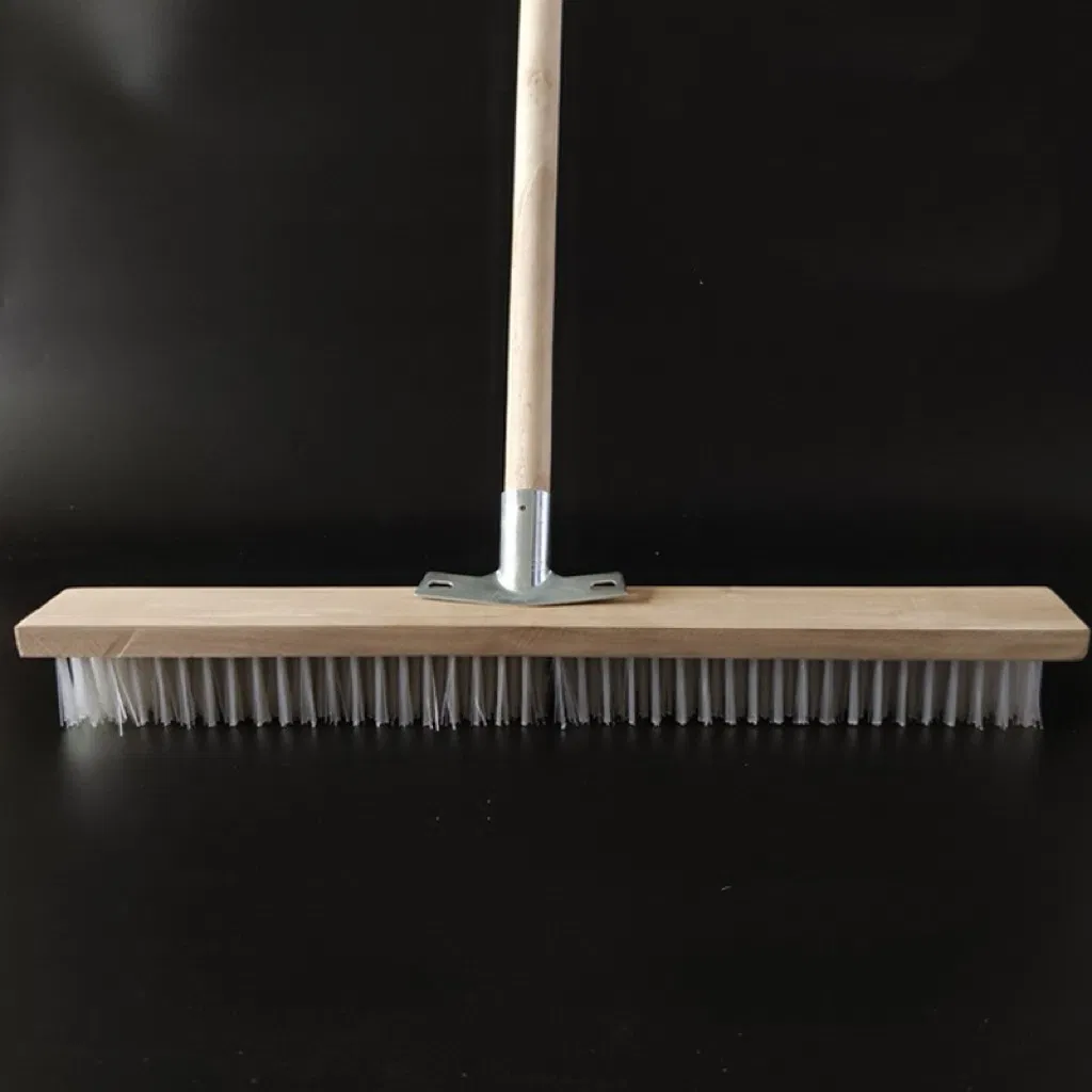 Multifunctional Outdoor Broom Plastic Durable Long Handled Solid Wood Floor Cleaning Brush
