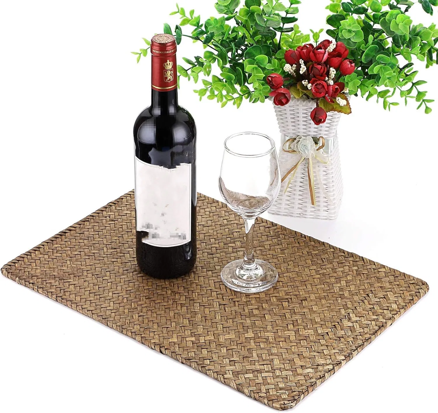 Natural Seaweed Woven Rattan Placemat