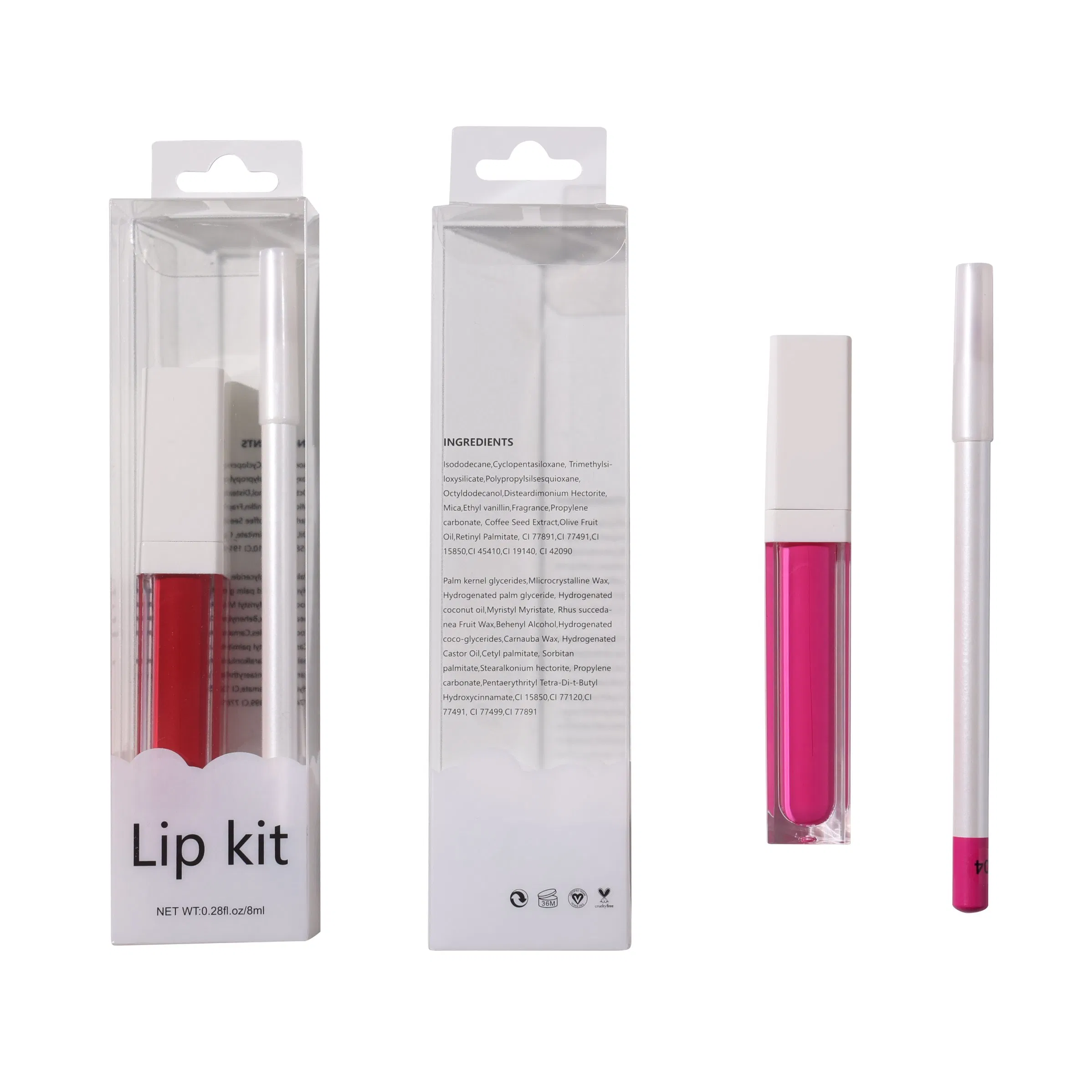Wholesale Liquid Matte Lipstick with Lip Liner Kit Private Label Lipliner and Gloss Lip Gloss and Liner Set