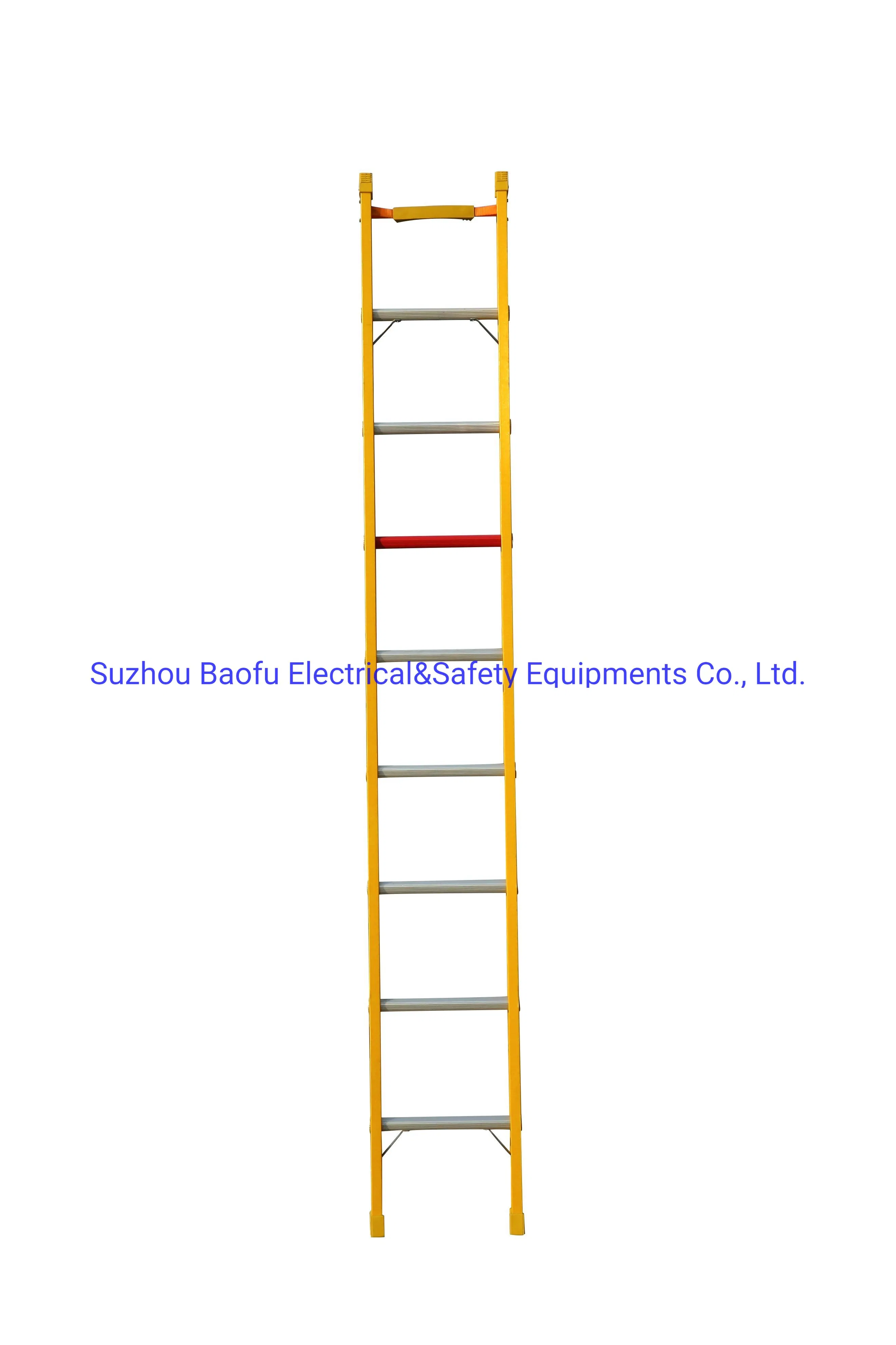 35kv&220kv Yellow Fiberglass Straight Ladder
