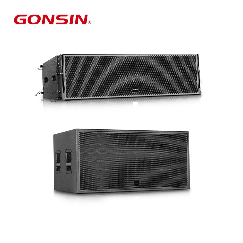 Outdoor Full-Range Line Array Speaker Sound System with Power Amplifier