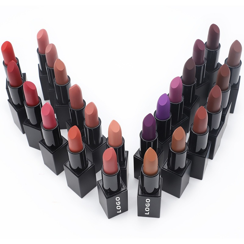 High Pigment Vegan Custom Logo Nude Private Label Waterproof Matte Lipstick