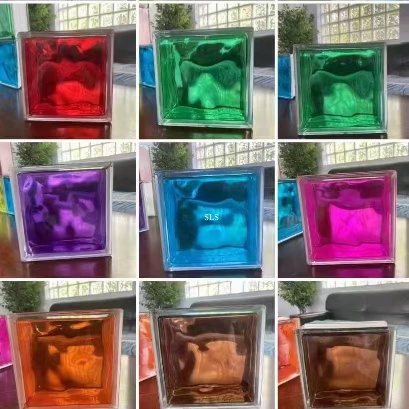 New Transparent Decorative 190*190*80mm Glass Block Crystal Glass Bricks Hollow Glass Block