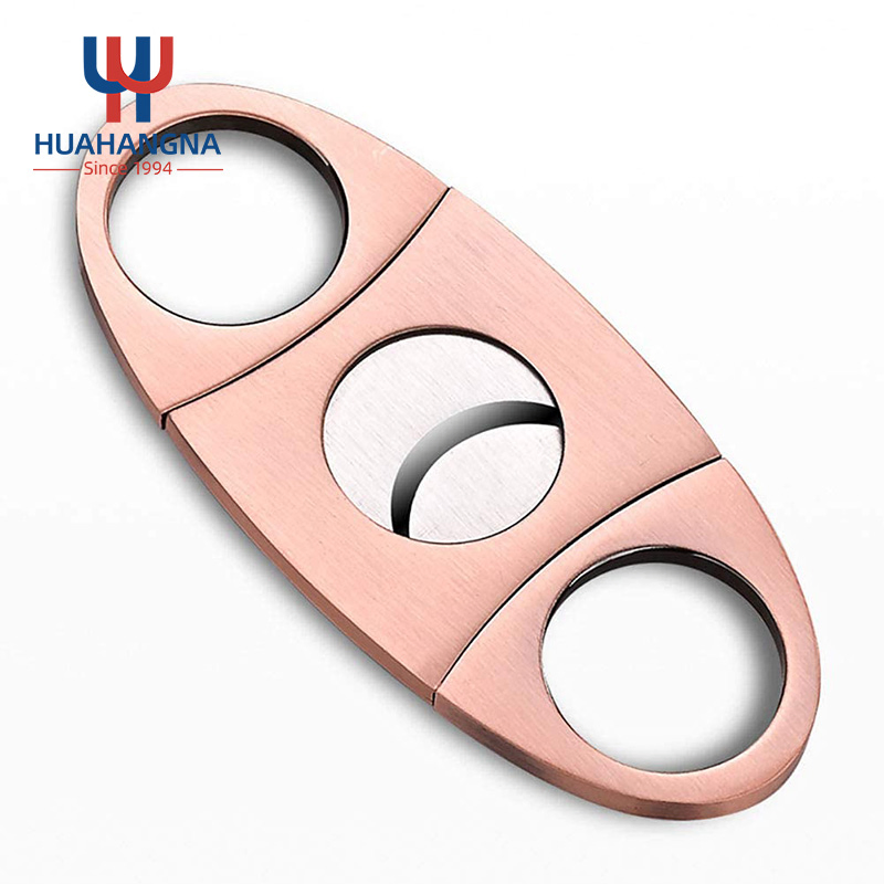 Cigar Accessories Stainless Steel Sharp V Cut Cigar Cutter Customized Logo Metal Durable Cigar Cutter