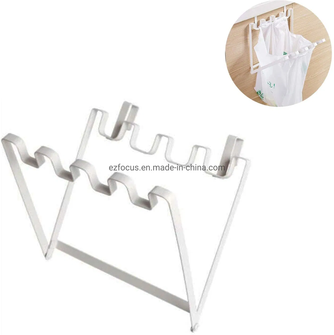 Hanging Organizer Over The Cabinet Door Trash Can Portable Trash Bag Holder Bin Rack Kitchen Cupboard Bl12181