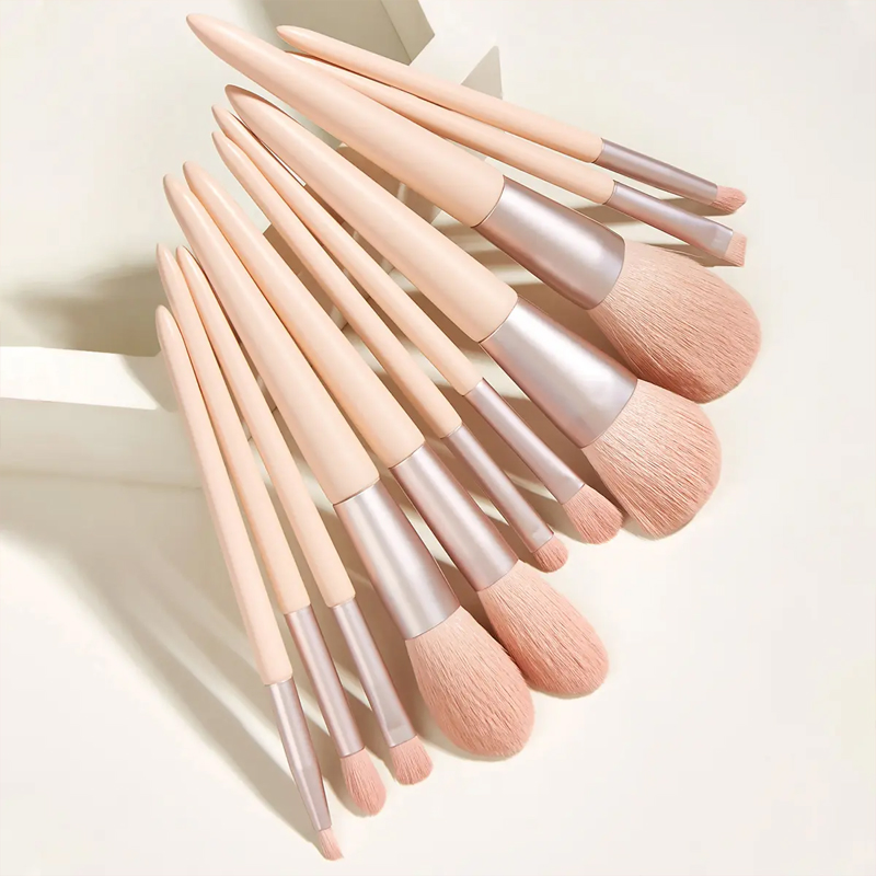 New 11 Makeup Brush Set Complete Makeup Tools Powder Brush Blush Nose Shadow Brush Beauty Gift Tools