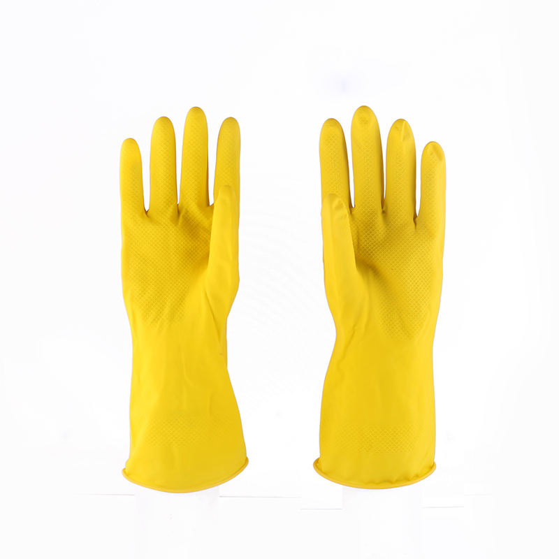 New Heat-Resistant Cleaning Dish Washing Colorful Household Natural Latex Rubber Glove