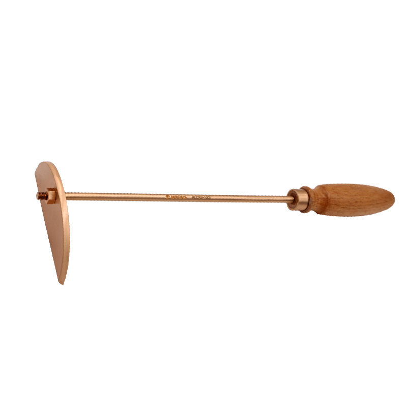 WEDO 13" Scraper Non-Sparking Beryllium Copper Halfmoon Scraper Wooden Handle